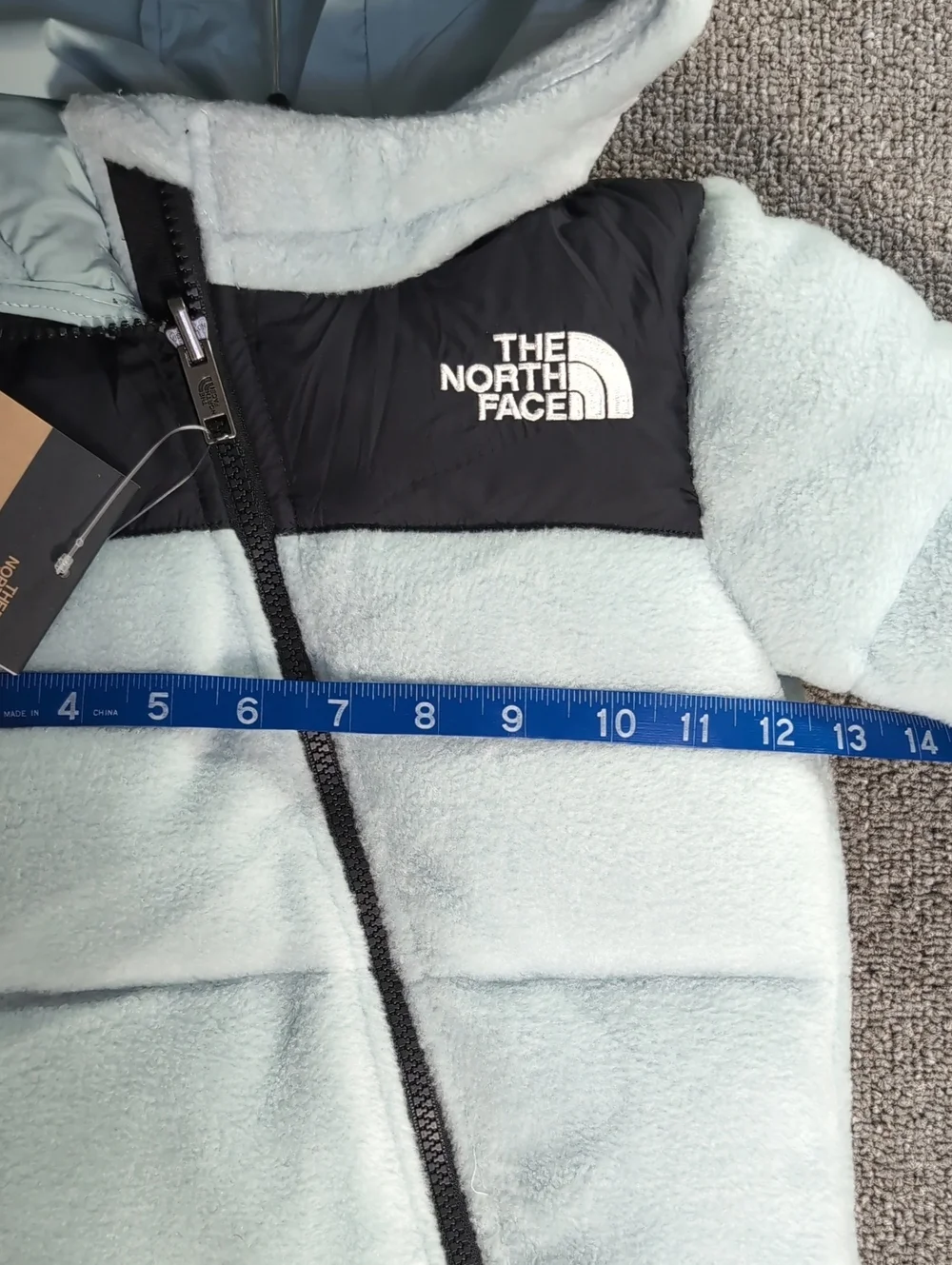 NWT 1996 Retro Nuptse Fleece One-Piece - Infants' Size 18-24M in Muted Pine Teal